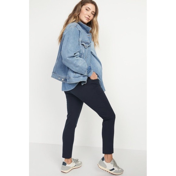 Old Navy Pixie Full Panel Maternity Ankle Pants Straight Size 2 NWT NavyBlue #G1 - Picture 4 of 5